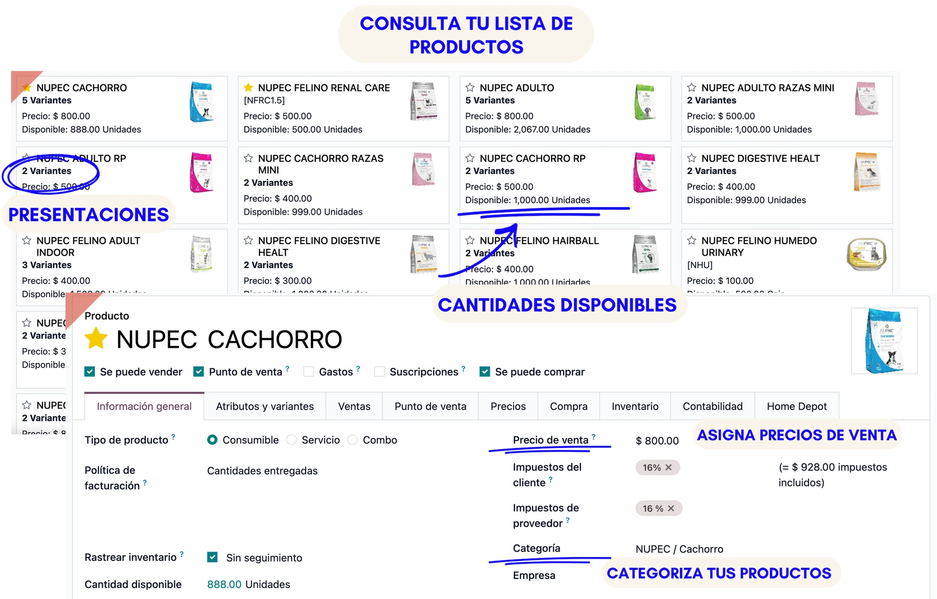 productos e inventario petshop sijap