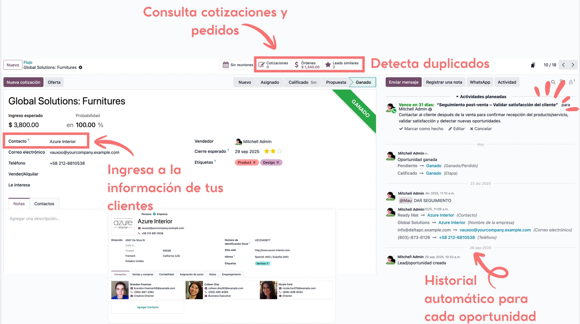 Historial completo de clientes sijap