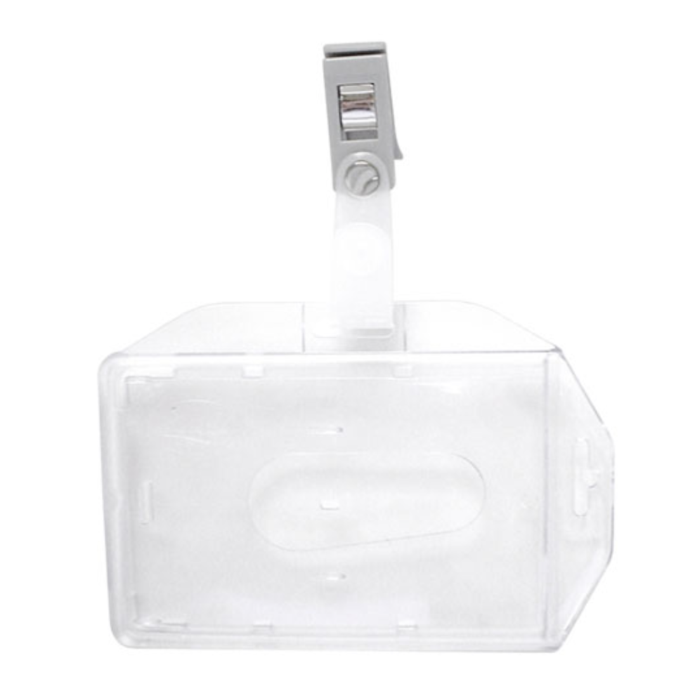 Gafete transparente vertical marca mae 1pieza	