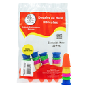 Dedal Hércules de hule no. 12 colores surtidos bolsa con 20 piezas	