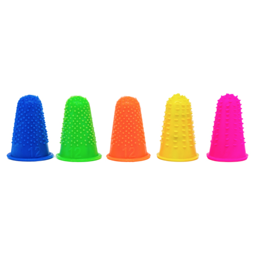 Dedal Hércules de hule no. 12 colores surtidos bolsa con 20 piezas	