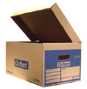 Caja para archivo Oxford Kraft carta tapa integrada tipo cofre	