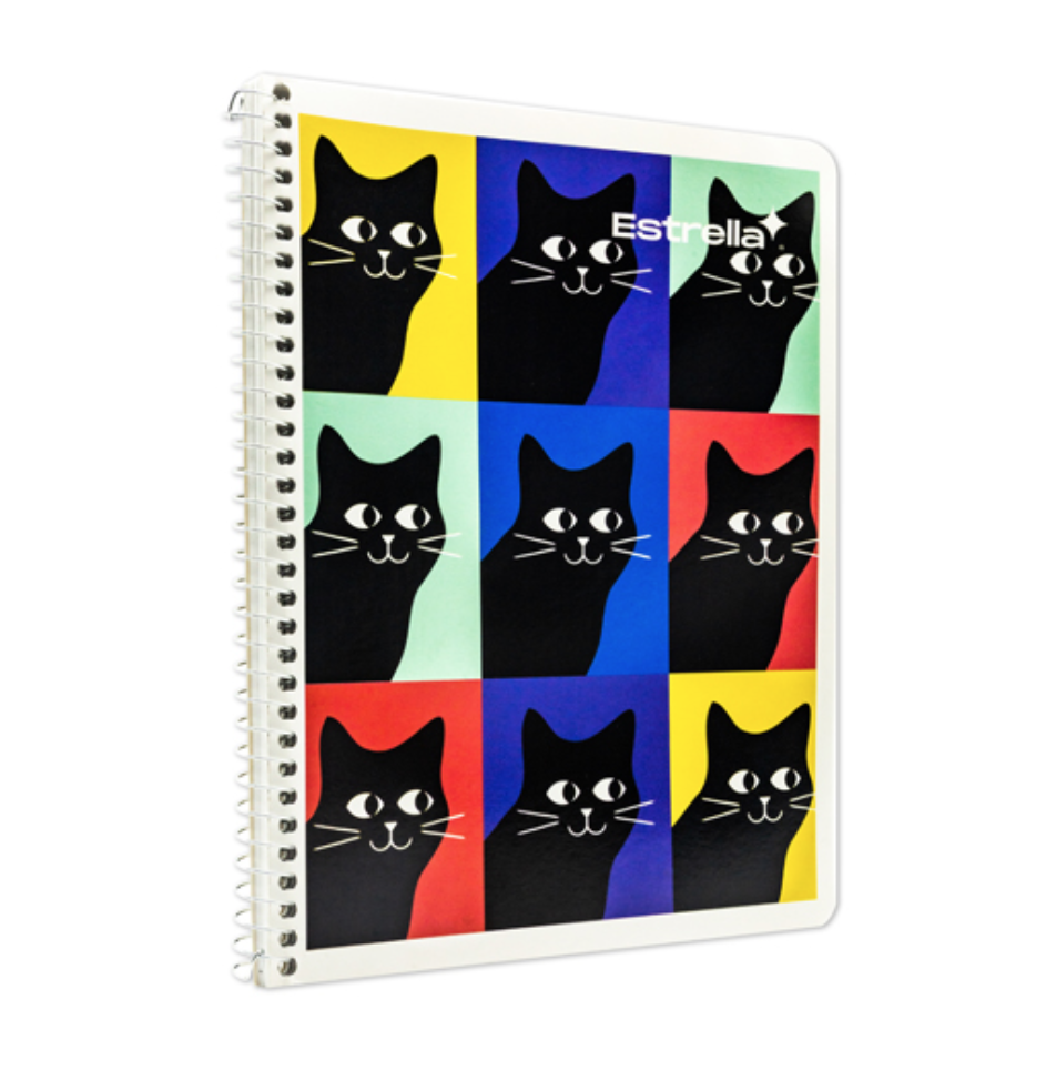 Cuaderno espiral forma francesa Estrella cuadro grande 7 mm 100 hojas	