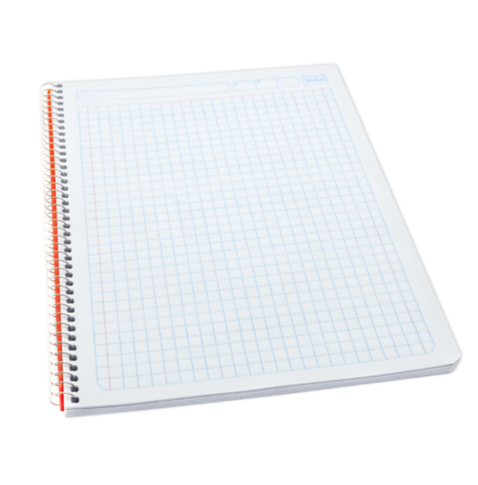 Cuaderno espiral forma francesa Estrella raya 100 hojas	
