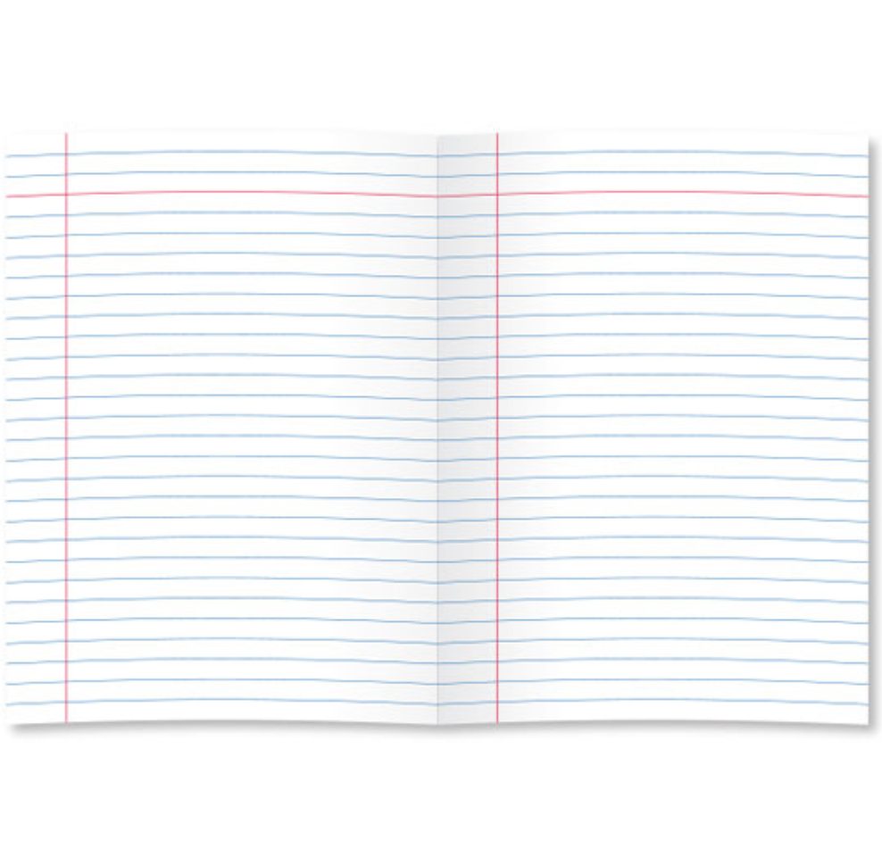 Libreta 1/4 pasta dura forma francesa Estrella raya 96 hojas	