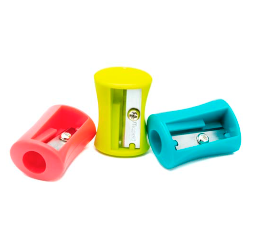 Sacapuntas vivo Maped 1 orificio 3 piezas colores surtidos