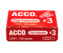 Clip estándar no. 1 ACCO capacidad hasta25 hojas	