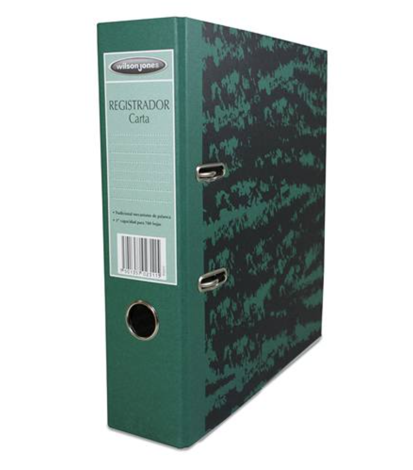 Registrador carta herraje d 3" ACCO color verde marmoleado