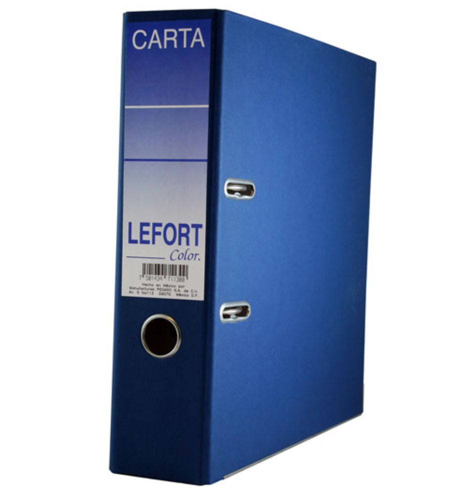 Registrador Lefort carta color azul