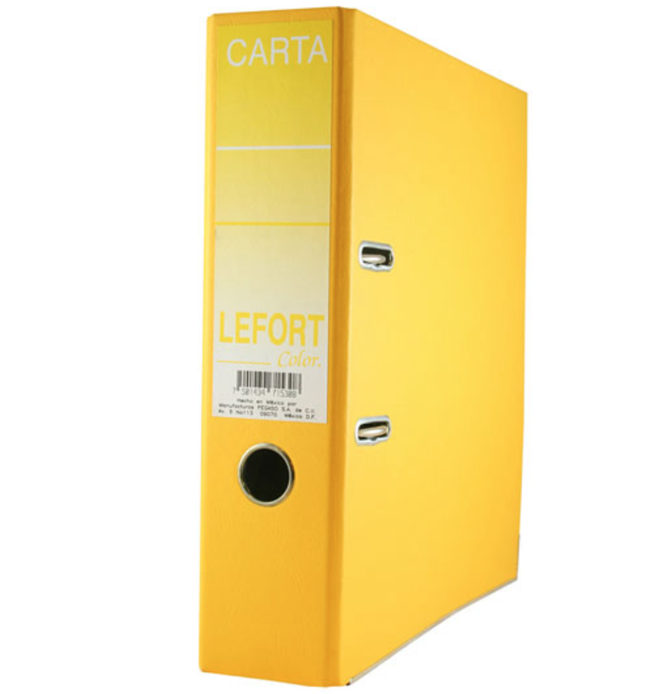 Registrador Lefort carta color amarillo