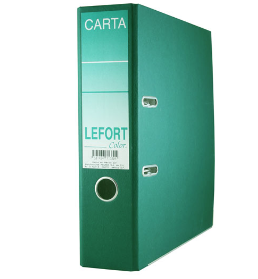 Registrador Lefort carta color verde