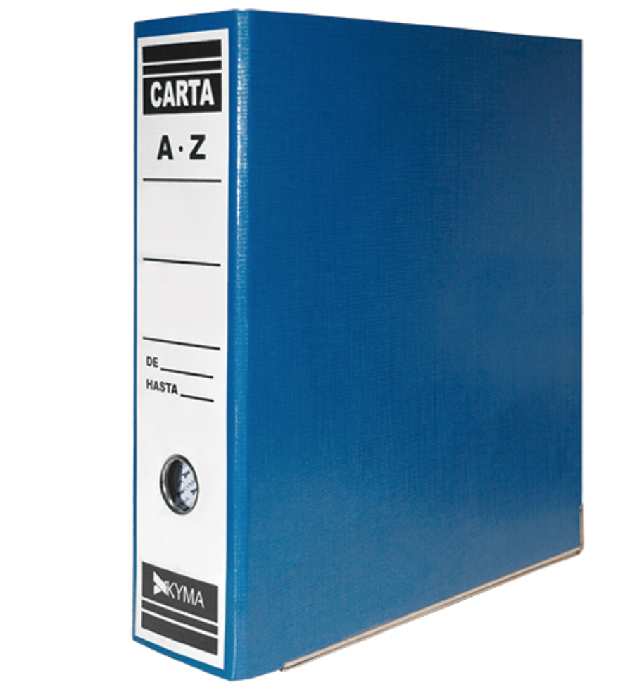 Registrador arcoíris KYMA tamaño carta azul 