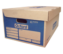 Caja para archivo Oxford Kraft carta tapa integrada tipo cofre	