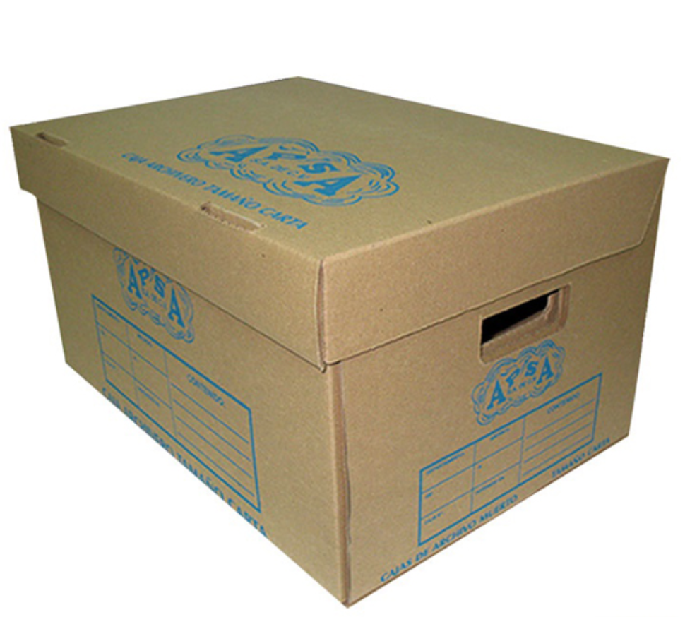 Caja de archivo kraft APSA tamaño oficio caja de cartón corrugado	