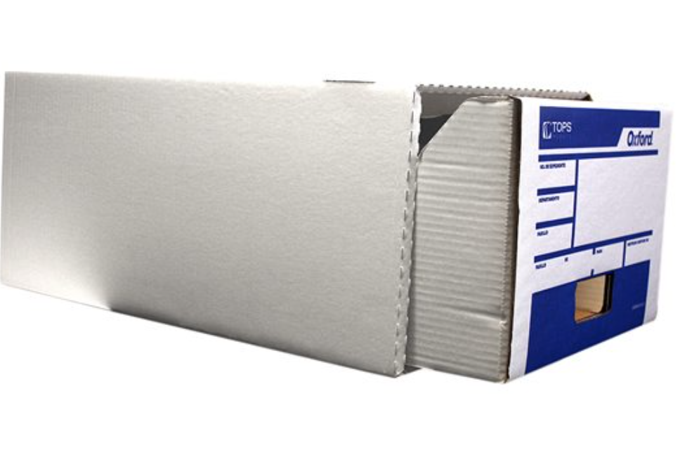 Caja para archivo Oxford Kraft oficio gaveta deslizable	