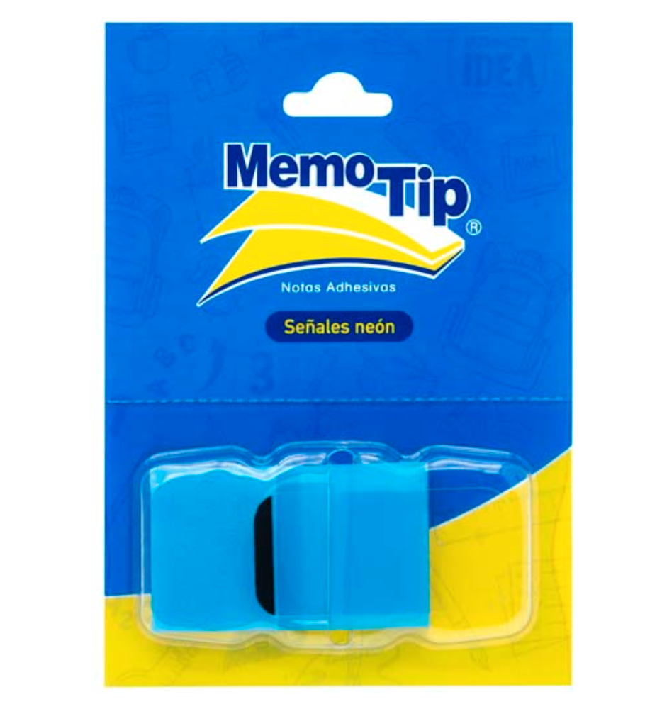 Banderitas JANEL con despachador azul con 50 señales plasticas	