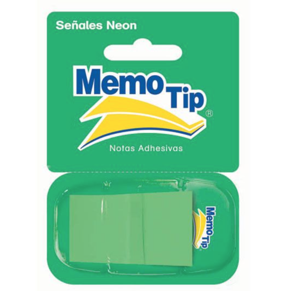 Banderitas JANEL con despachador verde con 50 señales plásticas	