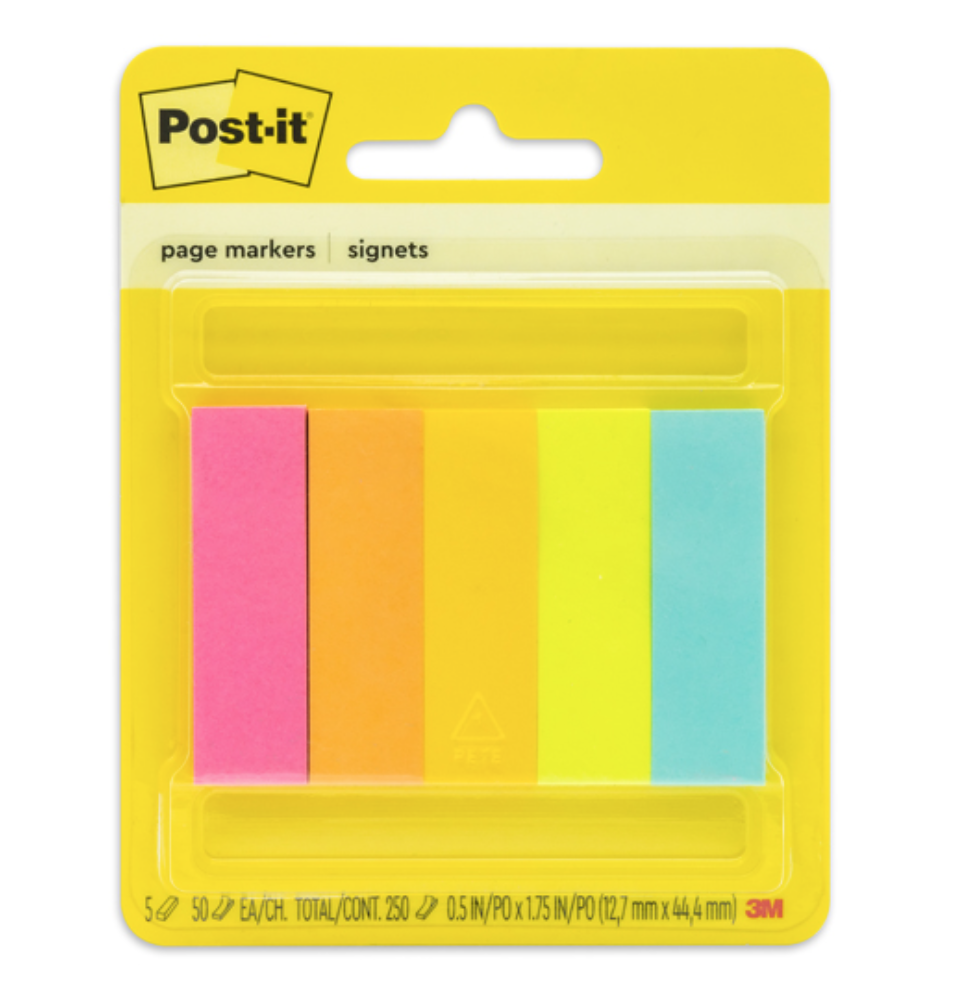 [P3M-PST-6705AF] Señaladores Post-it 3M 5 colores neón