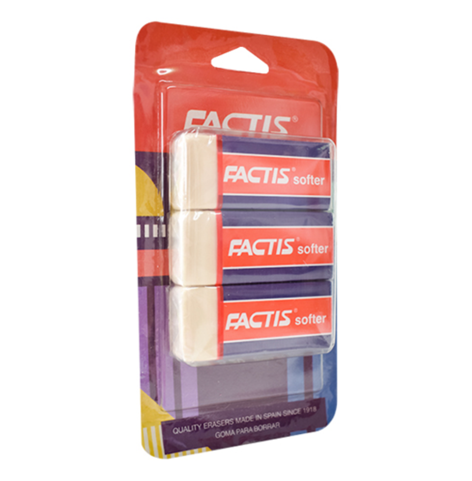 Goma Factis S20 con faja de cartón blíster 3 piezas	