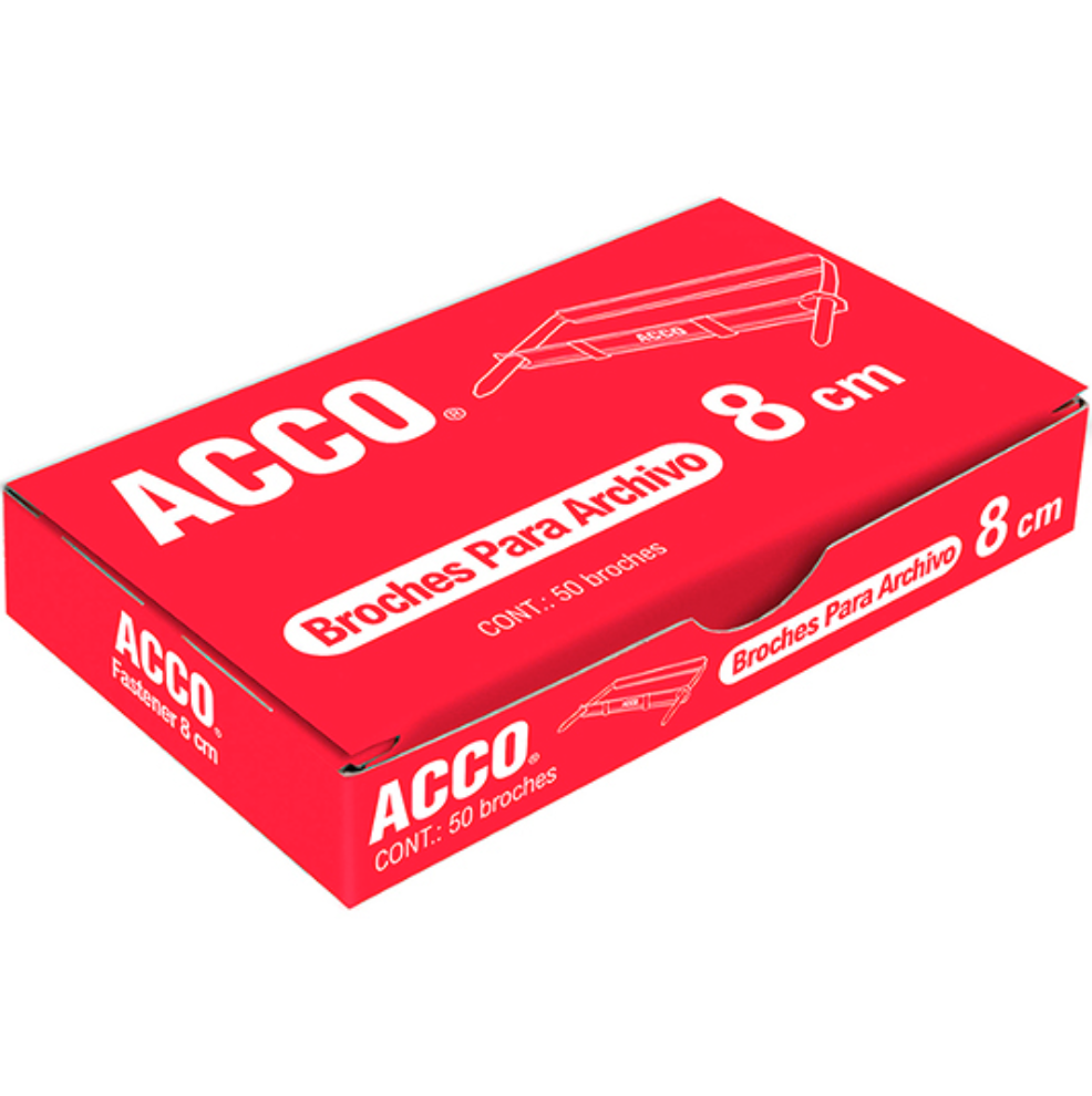 Broche de 8 cm ACCO capacidad hasta 300 hojas	