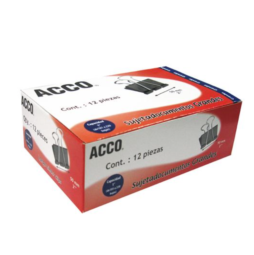 Sujeta documentos grande ACCO capacidad hasta 220 hojas	