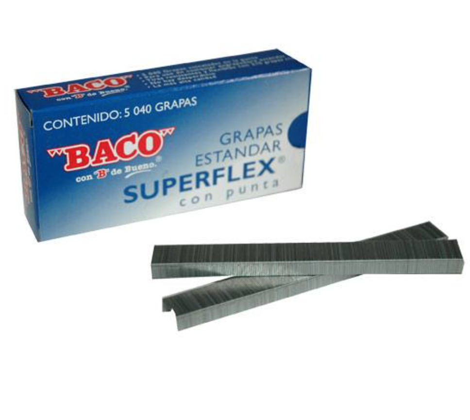 Grapas estándar Baco superflex, 1 caja con 5040 grapas	