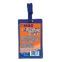 Porta gafete azul vertical MAE blister con 10 piezas
