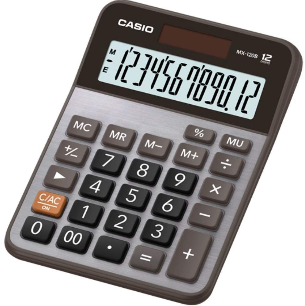[CAS-CAL-MX120] Calculadora de escritorio 12 dígitos CASIO pantalla de cristal líquido