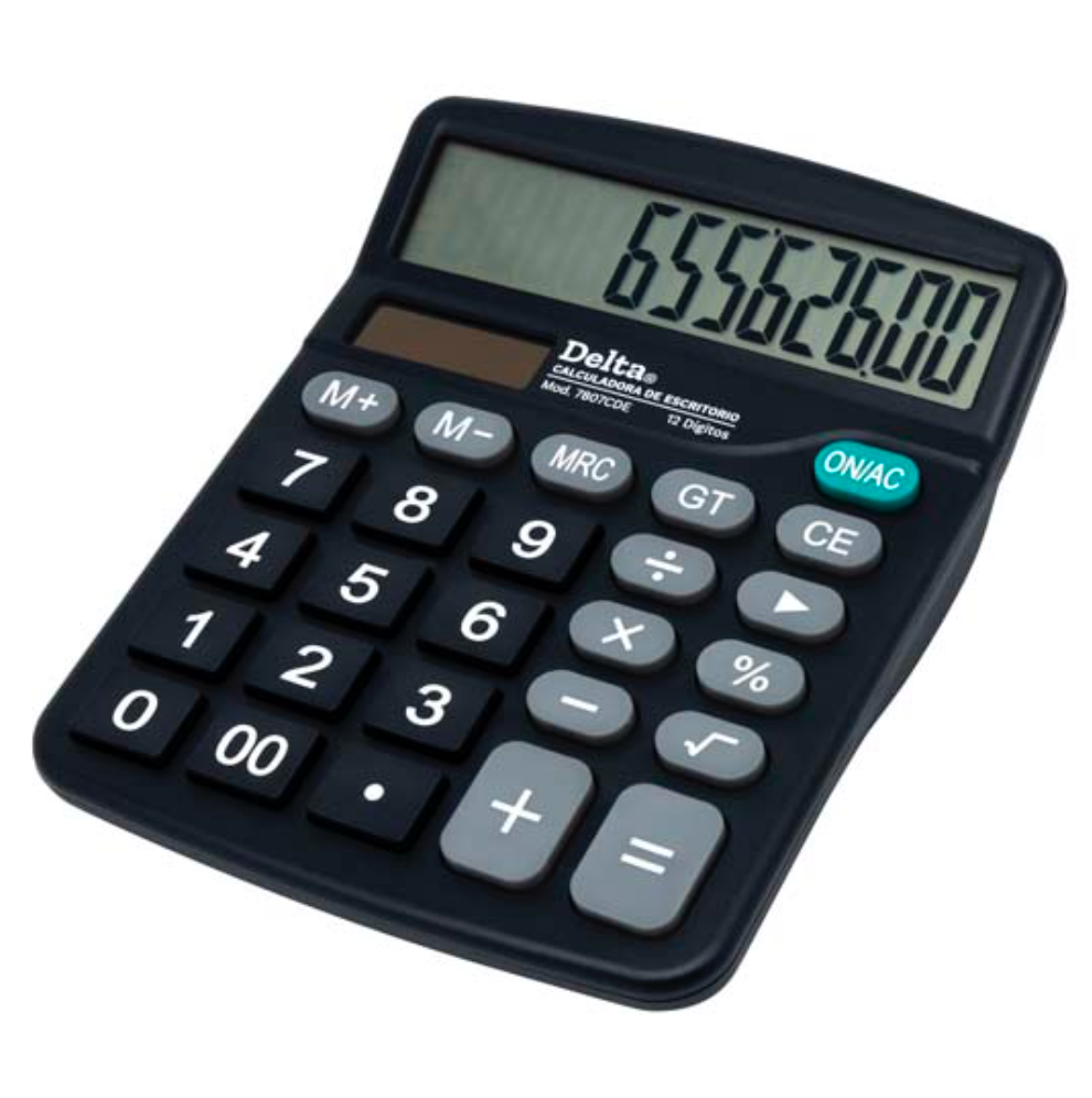 [BAR-CAL-7807] Calculadora de escritorio 12 dígitos Barrilito calculadora escritorio mediana