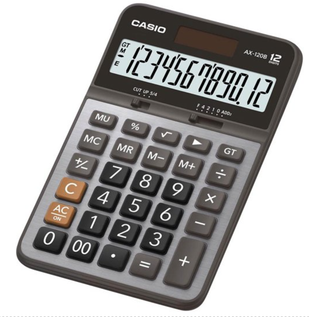 Calculadora de escritorio 12 dígitos CASIO pantalla de cristal líquido	