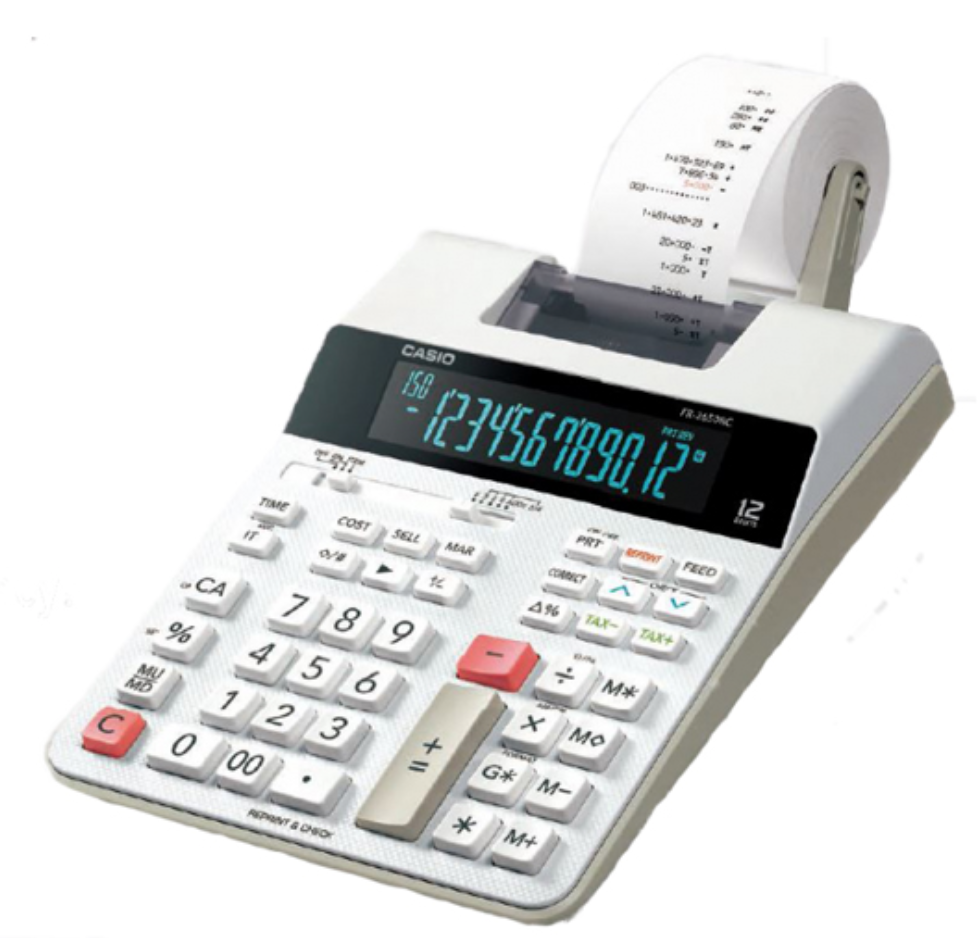 [CAS-CAL-FR2650R] Sumadora 12 dígitos CASIO 2.0 lineas por segundo