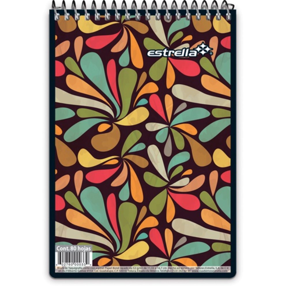 [EST-CUA-33] Block taquigrafía corto Estrella 80 hojas