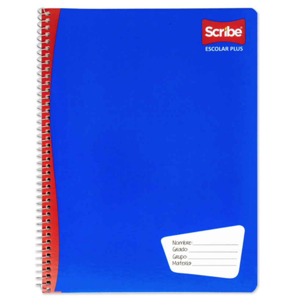 Cuaderno Scribe profesional escolar plus raya, con 100 hojas	