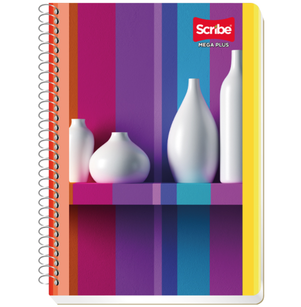 Cuaderno Scribe forma francesa mega plus raya, con 100 hojas	