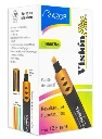 Resaltador de texto Vision Plus punta cincel 6 mm color naranja caja con 12 pzas