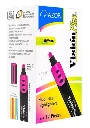Resaltador de texto Vision Plus punta cincel 6 mm color rosa caja con 12 pzas