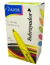 Resaltador de texto Subrayador punta cincel 6 mm color amarillo caja con 12 pzas