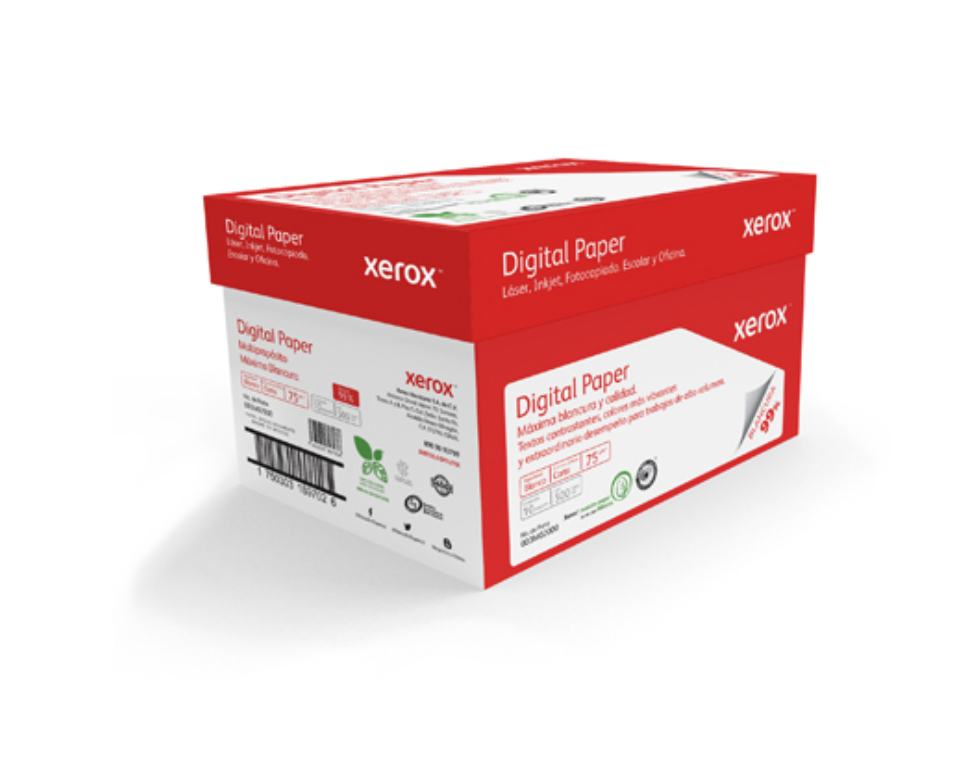 Papel Rojo carta XEROX 99% blancura 75gr