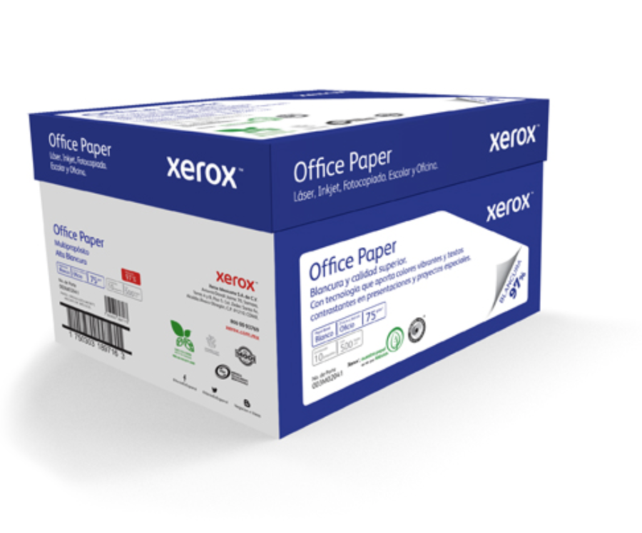 Papel Azul oficio XEROX 97% blancura 75gr 