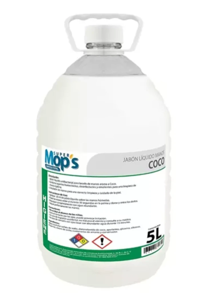 [MOP-JABCO-5L] Jabon para manos Super mops aroma coco 5Lt.