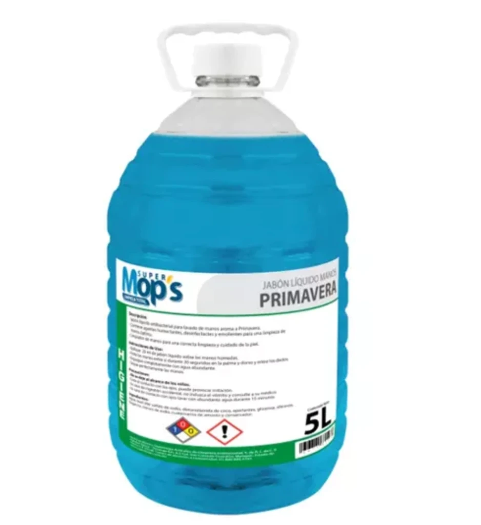 [MOP-JABPRI-5L] Jabon para manos Super mops aroma primavera 5 Lt.