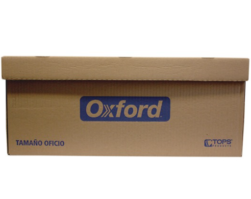 Caja para archivo Oxford Kraft oficio tapa integrada tipo cofre	