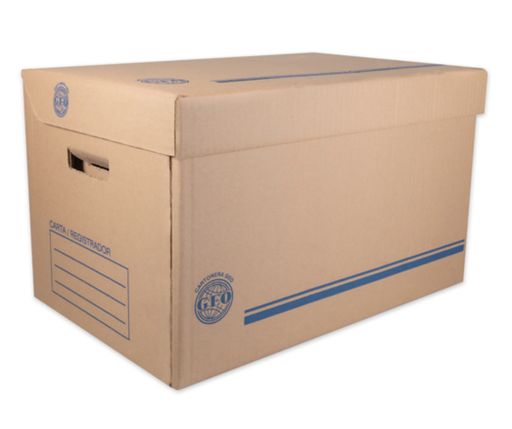 Caja de archivo GEO kraft para registrador carta	